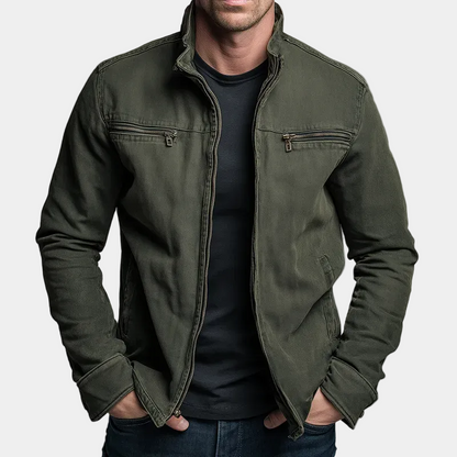 Dario | Chaqueta vintage de algodón con cremallera