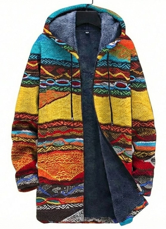 Carolina Vega™ | Chaqueta con Capucha y Cremallera de Lujo inspirada en el Arte