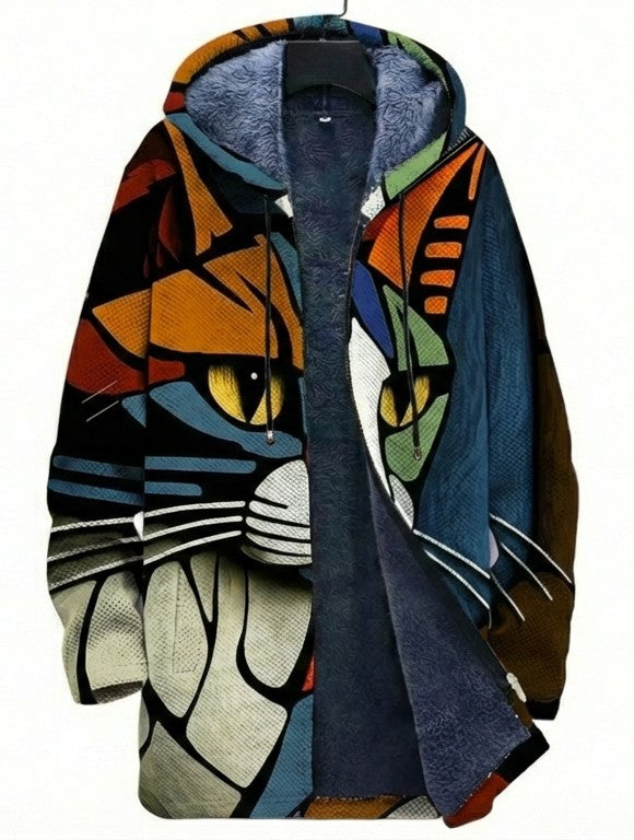 Carolina Vega™ | Chaqueta con Capucha y Cremallera de Lujo inspirada en el Arte