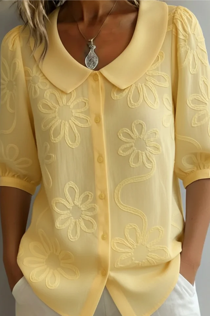 Angela | Elegante Camisa Floral