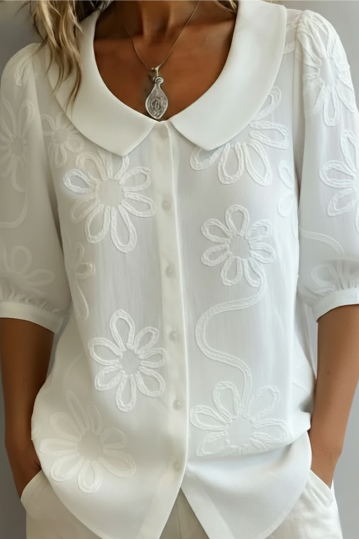 Angela | Elegante Camisa Floral