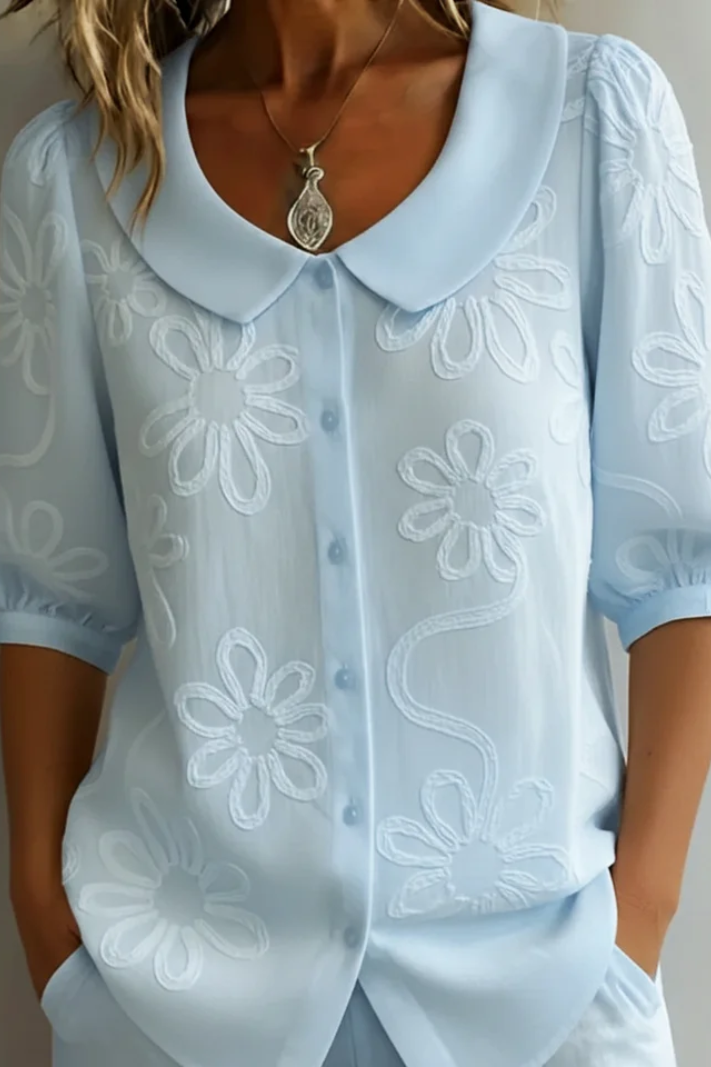Angela | Elegante Camisa Floral
