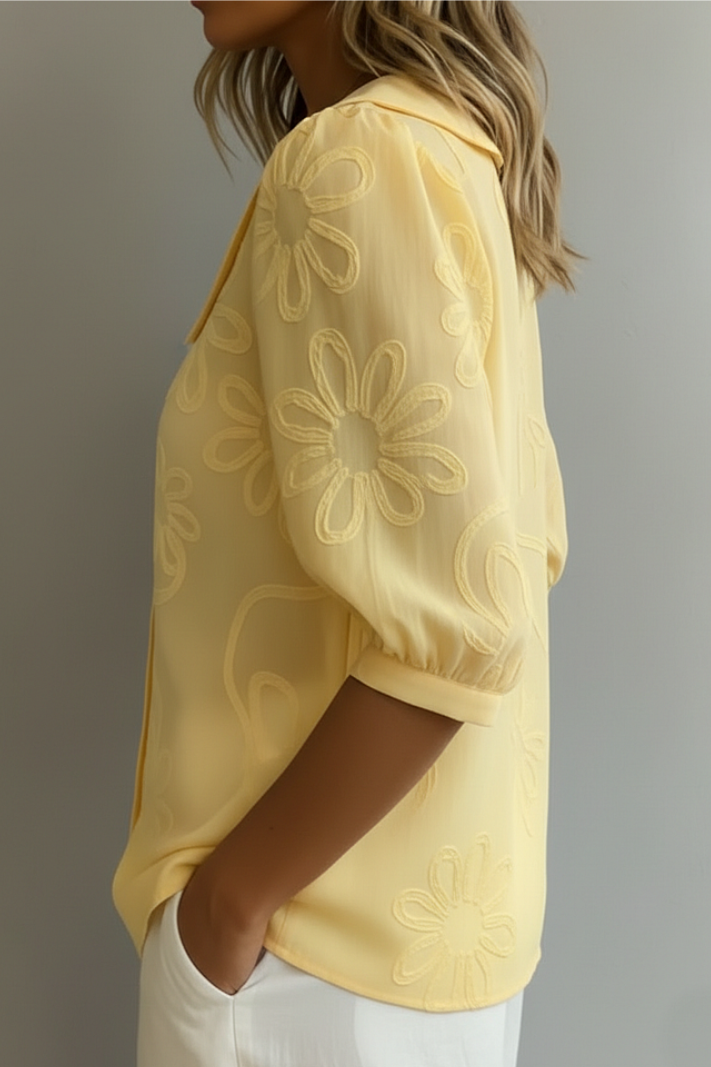 Angela | Elegante Camisa Floral