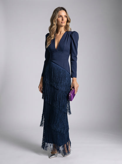 Elena | Elegante Vestido con Flecos
