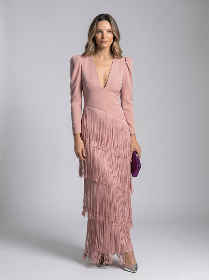Elena | Elegante Vestido con Flecos