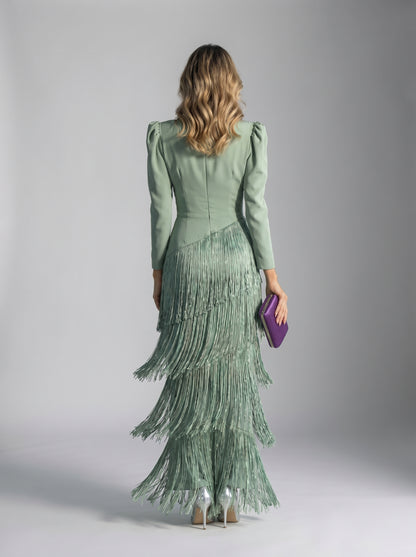 Elena | Elegante Vestido con Flecos