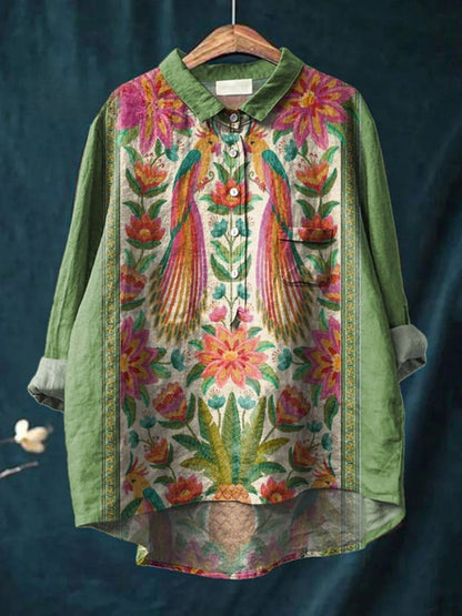 Carolina Vega™ – Camisa de lino Primaveral
