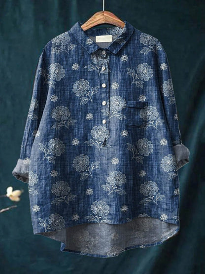 Carolina Vega™ – Camisa de lino Primaveral