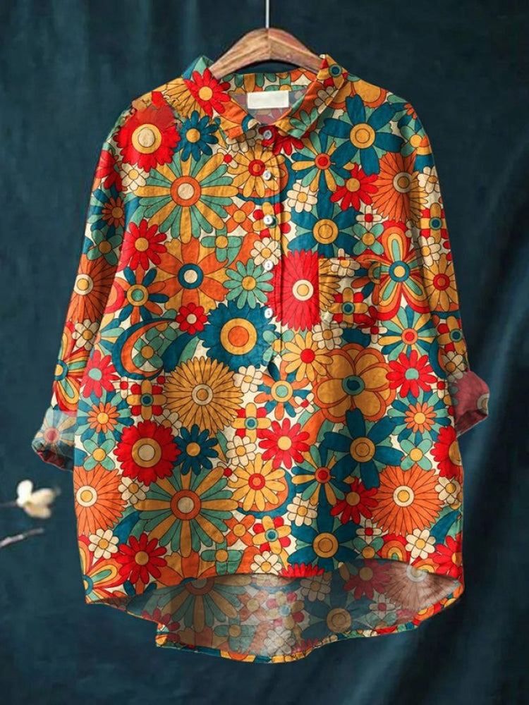 Carolina Vega™ – Camisa de lino Primaveral