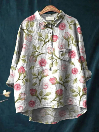 Carolina Vega™ – Camisa de lino Primaveral