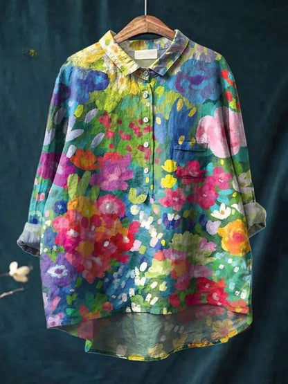 Carolina Vega™ – Camisa de lino Primaveral