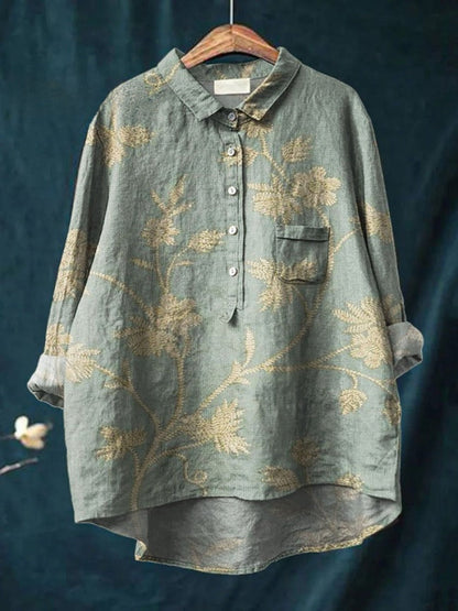 Carolina Vega™ – Camisa de lino Primaveral