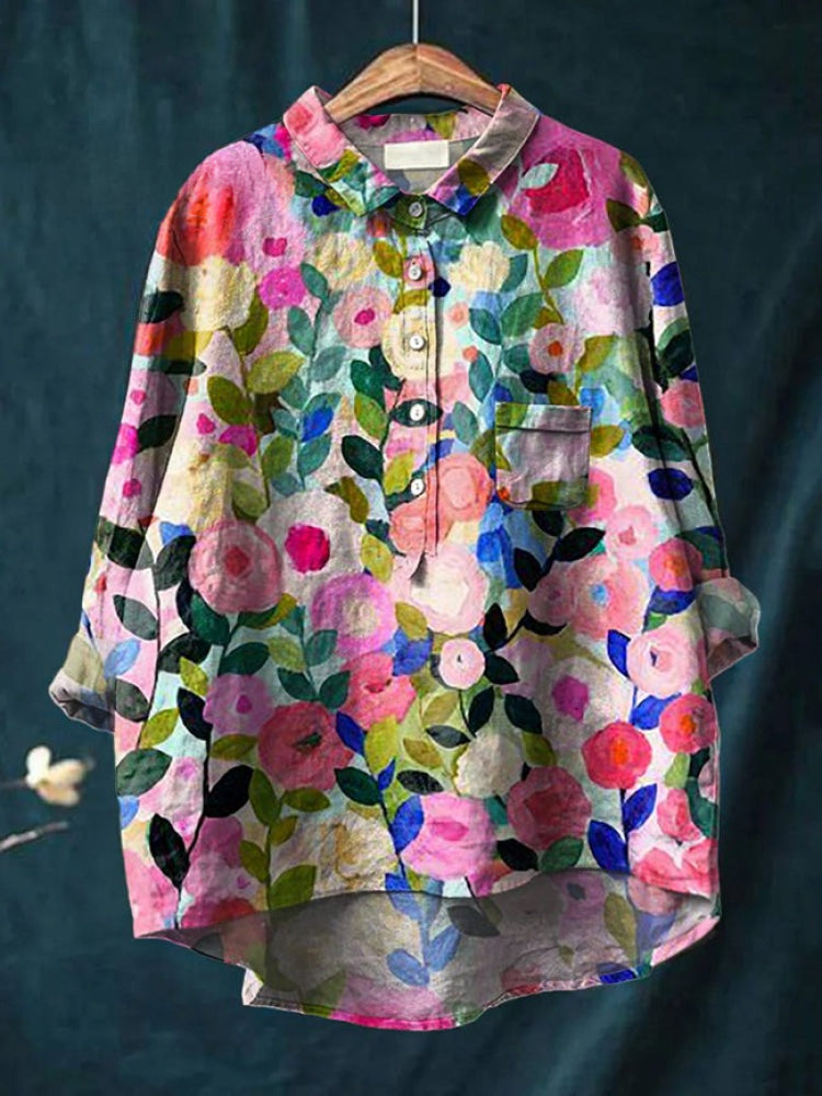 Carolina Vega™ – Camisa de lino Primaveral