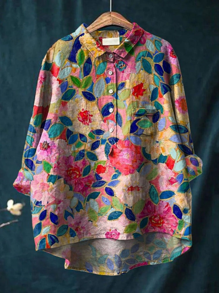 Carolina Vega™ – Camisa de lino Primaveral