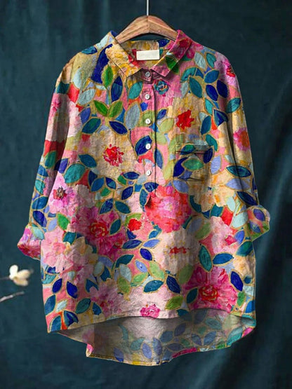 Carolina Vega™ – Camisa de lino Primaveral