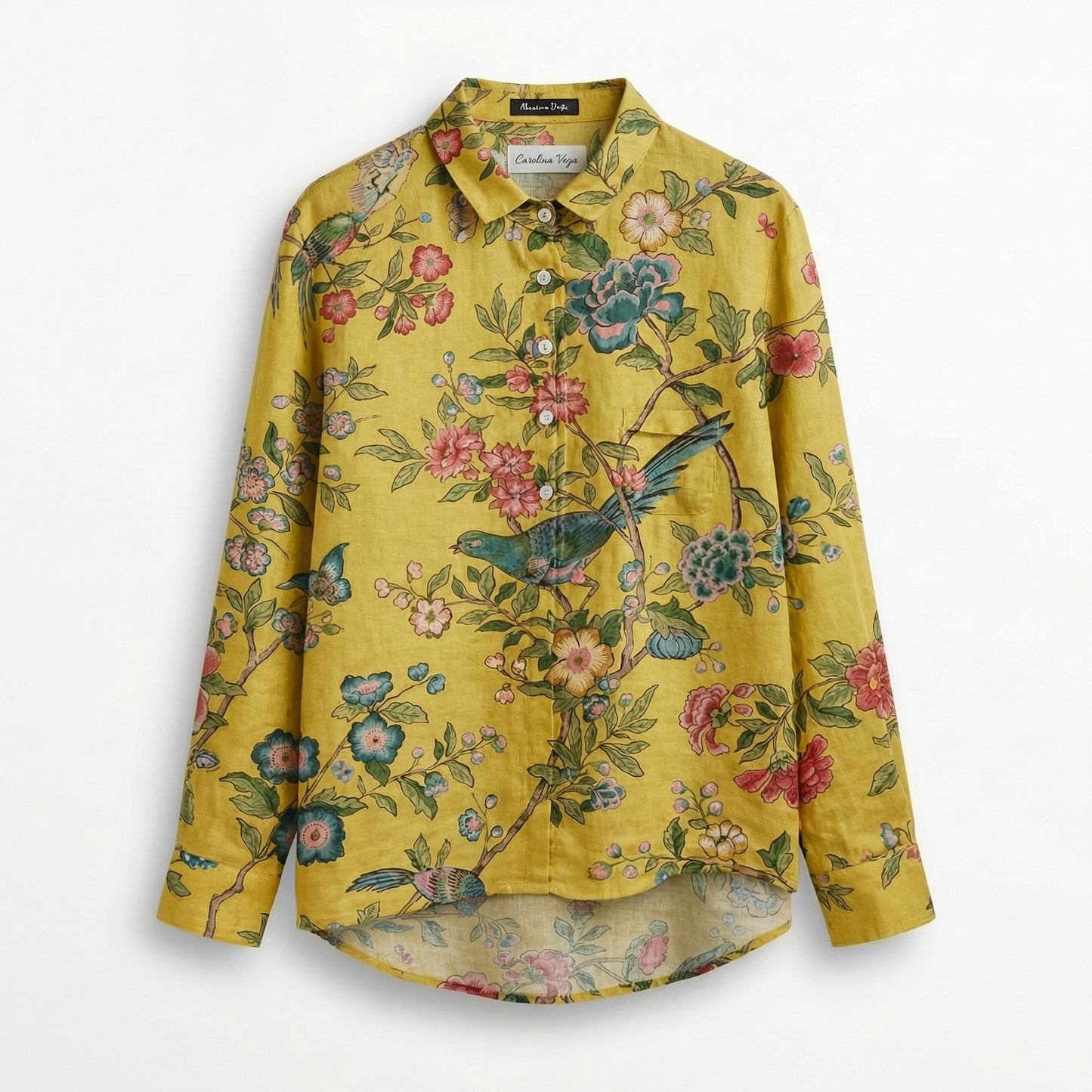 Carolina Vega™ – Camisa de lino Primaveral