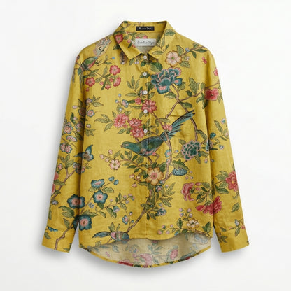 Carolina Vega™ – Camisa de lino Primaveral