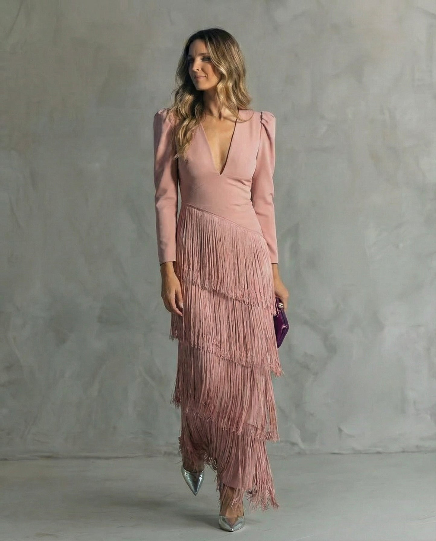 Elena | Elegante Vestido con Flecos