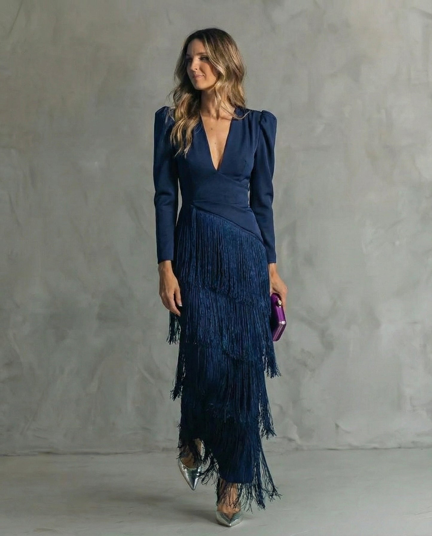 Elena | Elegante Vestido con Flecos